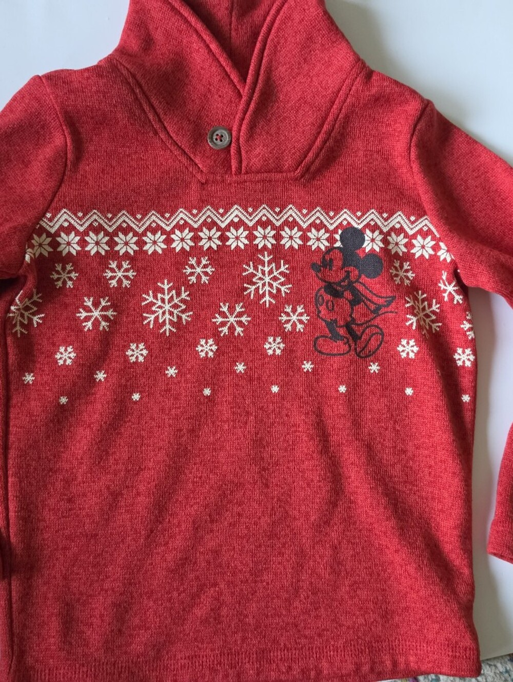 Boys Jumping Beans Disney Red Mickey Mouse Fair Isle Turtleneck Sweater (5)